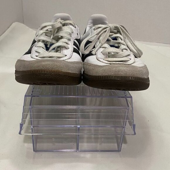 Adidas Samba Classic Leather Sneakers White Black Girls 4 - Picture 3 of 10